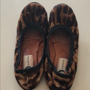 Lanvin leopard print flats